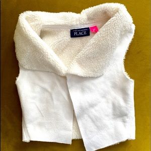 Girls White Fleece Children’s Place Vest